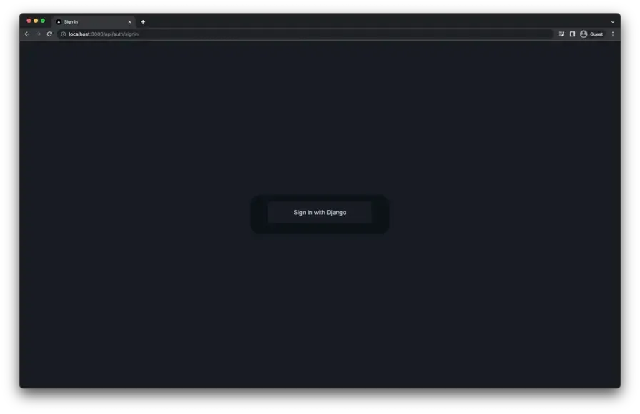 Next Auth sign-in page